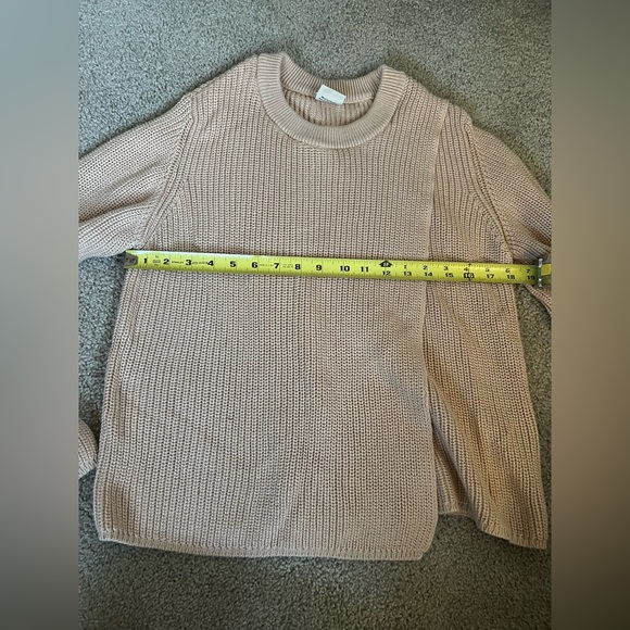 b 0 0 b Maternity Nursing Sweater Beige Organic Cotton M/L - Picture 9 of 9